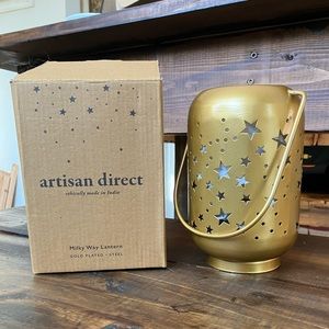 Artisan Direct Milky Way Lantern - Gold Plated Steel - Made In India New in Box